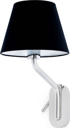 ETERNA Lampada da parete con lettore destra chrome/nera Illuminazione/Illuminazione per interni/Illuminazioni per pareti/Applique Led Mall Home - Napoli, Commerciovirtuoso.it