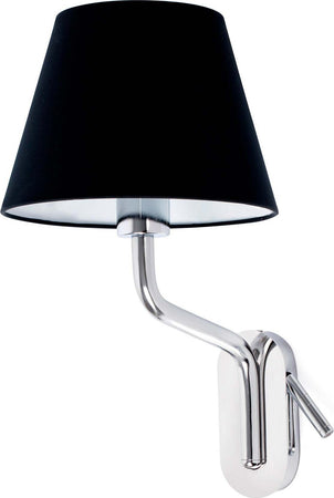 ETERNA Lampada da parete con lettore sinistra chrome/nera Illuminazione/Illuminazione per interni/Illuminazioni per pareti/Applique Led Mall Home - Napoli, Commerciovirtuoso.it
