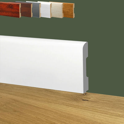 78ml Bancale di Battiscopa BC Spazzolato in POLIMERI EqualWood HI-TEC 68x10mm Bianco, Alluminio ecc. - Eternal Parquet