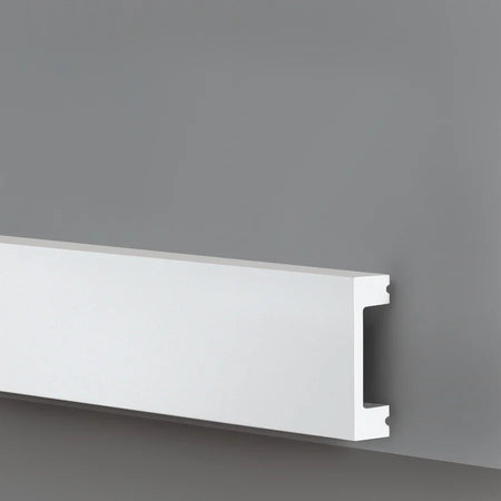 Battiscopa SQUADRATO BIANCO Passacavo 50x20x2000mm in POLIMERI - Polistrutturato - Eternal Parquet