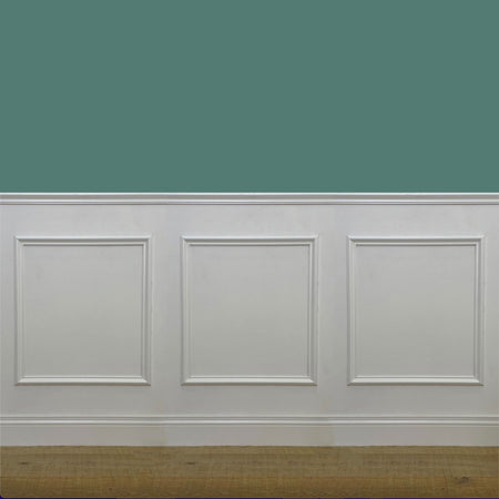2 metri lineari di Boiserie in legno MASSICCIO di Ayous laccato bianco tutto incluso (200Lx100Hcm) - Eternal Parquet