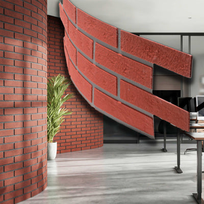 RIVESTIMENTO esterno - interno  isolante FLEX 248X770X5mm con mattoni ROSSI Ultrarealistici - Eternal Parquet