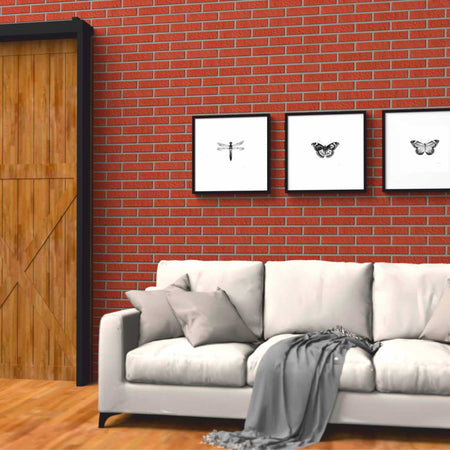 RIVESTIMENTO esterno - interno  isolante FLEX 248X770X5mm con mattoni ROSSI Ultrarealistici - Eternal Parquet