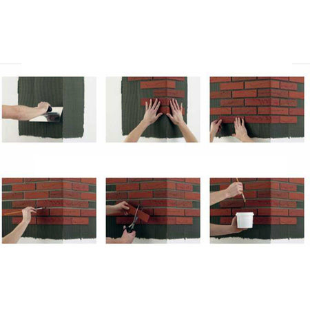 RIVESTIMENTO esterno - interno  isolante FLEX 248X770X5mm con mattoni ROSSI Ultrarealistici - Eternal Parquet