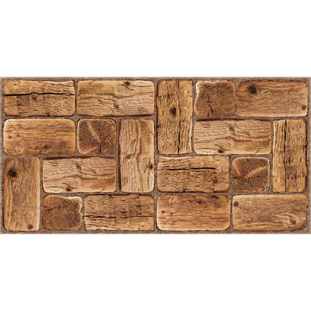 Pannelli 3D Rivestimento a parete in PVC effetto PATCHWORK DI LEGNO Realistici e isolanti. - Eternal Parquet