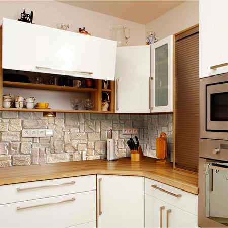Pannelli 3D Rivestimento a parete in PVC effetto PIETRA NATURALE Realistici e isolanti. - Eternal Parquet