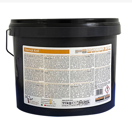 ETERNAL KOLL super - colla Bicomponente esente da solventi e isocianati per tutti i tipi di PARQUET 11kg (10+1) classe A+ Eternal Parquet