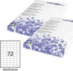 Etichetta adesiva - permanente - 35x23 5 mm - 72 etichette per foglio - bianco - Starline - conf. 100 fogli A4 Cancelleria e prodotti per ufficio/Archivio ufficio e accessori per scrivania/Etichette divisori per schedario e timbri/Etichette ed etichette adesive/Etichette per stampanti Eurocartuccia - Pavullo, Commerciovirtuoso.it