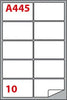 Etichetta adesiva A445 - permanente - 99 6x57 mm - 10 etichette per foglio - bianco - Markin - scatola 100 fogli A4 Cancelleria e prodotti per ufficio/Archivio ufficio e accessori per scrivania/Etichette divisori per schedario e timbri/Etichette ed etichette adesive/Etichette per stampanti Eurocartuccia - Pavullo, Commerciovirtuoso.it