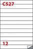 Etichetta adesiva C527 - permanente - 210x24 75 mm - 12 etichette per foglio - bianco - Markin - scatola 100 fogli A4 Cancelleria e prodotti per ufficio/Archivio ufficio e accessori per scrivania/Etichette divisori per schedario e timbri/Etichette ed etichette adesive/Etichette per stampanti Eurocartuccia - Pavullo, Commerciovirtuoso.it