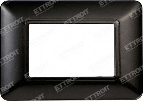 ETTROIT PLACCA PLASTICA 3P ACCIAIO SCURO compatibile matix bticino| MT83307 Fai da te/Materiale elettrico/Placche/Placche per prese Zencoccostore - Formia, Commerciovirtuoso.it