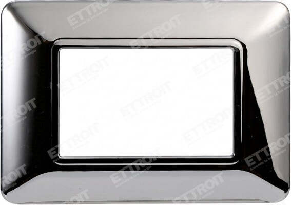 ETTROIT PLACCA PLASTICA 3P CROMATO LUCIDO compatibile matix bticino| MT83313 Fai da te/Materiale elettrico/Placche/Placche per prese Zencoccostore - Formia, Commerciovirtuoso.it