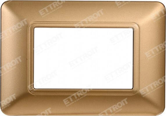 ETTROIT PLACCA PLASTICA 3P ORO compatibile matix bticino| MT83311 Fai da te/Materiale elettrico/Placche/Placche per prese Zencoccostore - Formia, Commerciovirtuoso.it