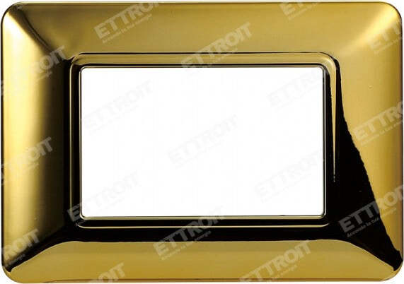 ETTROIT PLACCA PLASTICA 3P ORO LUCIDO compatibile matix bticino| MT83312 Fai da te/Materiale elettrico/Placche/Placche per prese Zencoccostore - Formia, Commerciovirtuoso.it
