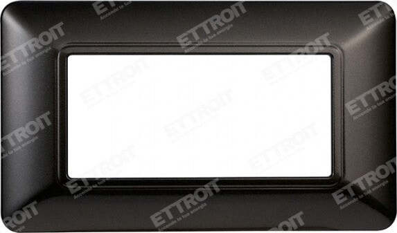 ETTROIT PLACCA PLASTICA 4P ACCIAIO SCURO compatibile matix bticino| MT83407 Fai da te/Materiale elettrico/Placche/Placche per prese Zencoccostore - Formia, Commerciovirtuoso.it