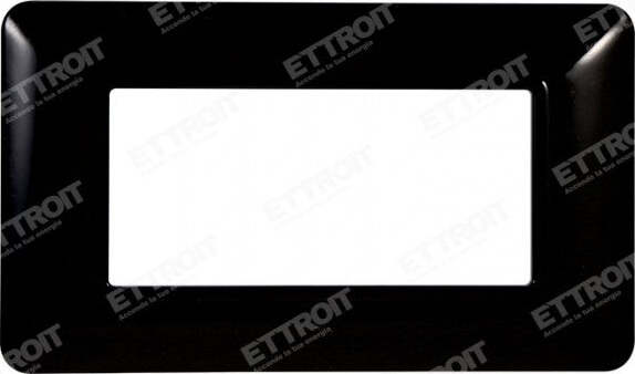 ETTROIT PLACCA PLASTICA 4P NERO compatibile matix bticino| MT83402 Fai da te/Materiale elettrico/Placche/Placche per prese Zencoccostore - Formia, Commerciovirtuoso.it