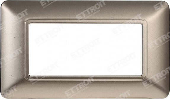 ETTROIT PLACCA PLASTICA 4P TITANIO compatibile matix bticino| MT83408 Fai da te/Materiale elettrico/Placche/Placche per prese Zencoccostore - Formia, Commerciovirtuoso.it
