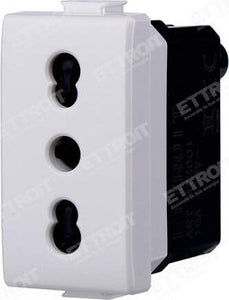 ETTROIT PRESA BIPASSO 2+T 16A compatibile matix bticino| MT2001 Fai da te/Materiale elettrico/Prese elettriche ed accessori/Prese a muro Zencoccostore - Formia, Commerciovirtuoso.it