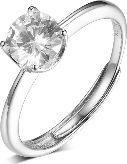 Evideence-Anello-Donna-argento-925-rodio-zirconi-bianchi-misura-regolabile