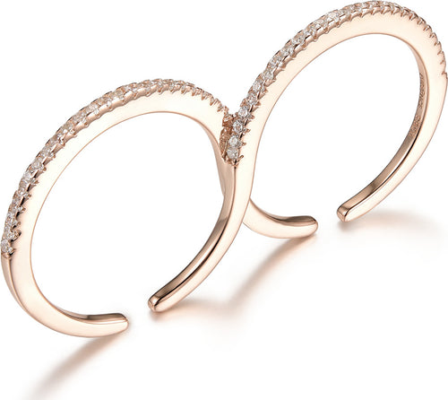 Evideence-Anello-Donna-argento-925-rose-gold-zirconi-bianchi-misura-regolabile