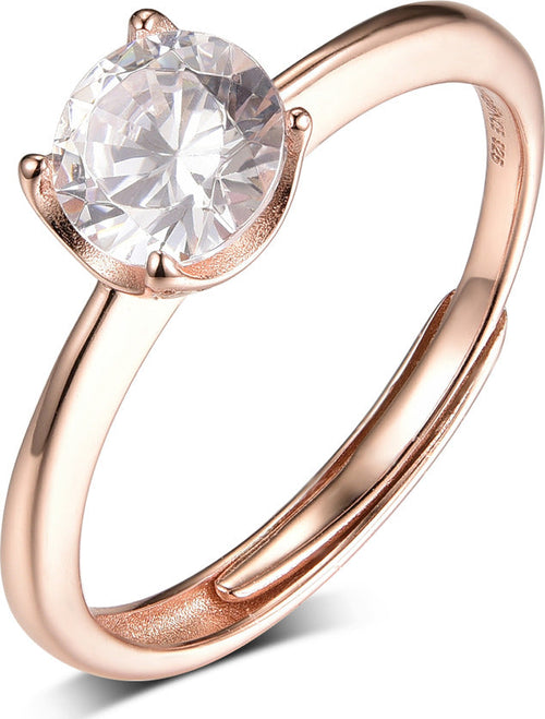 Evideence-Anello-Donna-argento-925-rose-gold-zirconi-bianchi-misura-regolabile