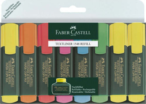 Evidenziatore Textliner 48 - punta a scalpello - tratto 1 0-3 0-5 0mm - astuccio 8 colori - Faber Castell Cancelleria e prodotti per ufficio/Penne matite scrittura e correzione/Marcatori ed evidenziatori/Marcatori cancellabili a secco e liquidi Eurocartuccia - Pavullo, Commerciovirtuoso.it
