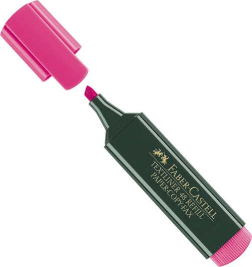 Evidenziatore Textliner 48 - punta di 3 differenti larghezze: 5 0-3 0-1 0mm - fucsia - Faber Castell Cancelleria e prodotti per ufficio/Penne matite scrittura e correzione/Marcatori ed evidenziatori/Marcatori cancellabili a secco e liquidi Eurocartuccia - Pavullo, Commerciovirtuoso.it