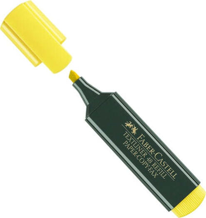 Evidenziatore Textliner 48 - punta di 3 differenti larghezze: 5 0-3 0-1 0mm - giallo - Faber Castell Cancelleria e prodotti per ufficio/Penne matite scrittura e correzione/Marcatori ed evidenziatori/Marcatori cancellabili a secco e liquidi Eurocartuccia - Pavullo, Commerciovirtuoso.it