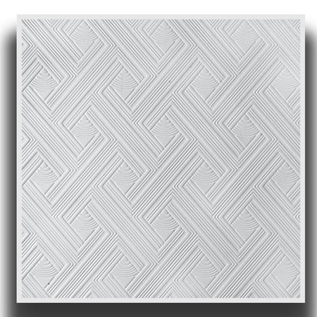 10 o 20mq (40 oppure 80 pezzi) di pannello decorativo a soffitto in polistirene compatto 50x50cm (spess. 1cm) ELVAS Eternal Parquet