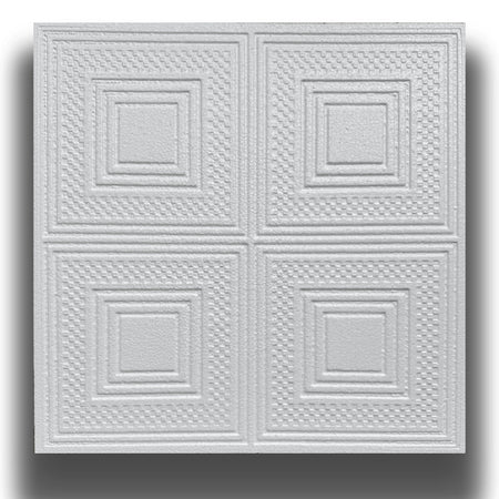 10 o 20mq (40 oppure 80 pezzi) di pannello decorativo a soffitto in polistirene compatto 50x50cm (spess. 1cm) EVORA - Eternal Parquet