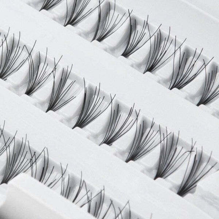 Extension-Ciuffo-Ciglia-Finte-180-Ciuff-Naturali-Neri-Professionale-Make-Up-12mm