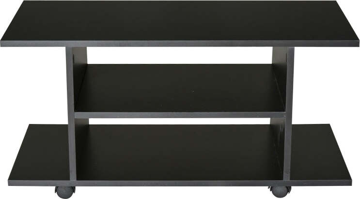 F02-0610A-Mobile-TV-Moderno-con-Ruote,-Mobiletto-TV-in-Legno,-80-×-40-×-40cm-Nero-soggiorno-anche-come-tavolino-da-salotto