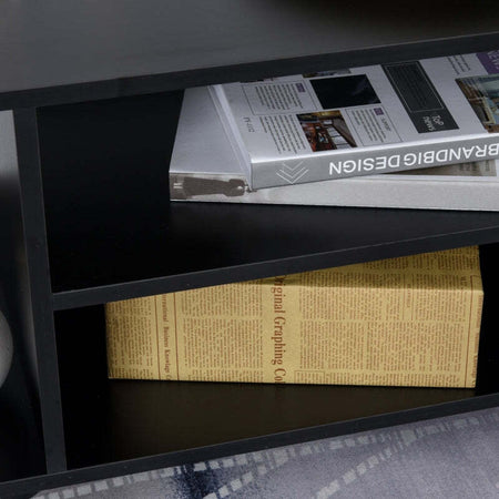 F02-0610A-Mobile-TV-Moderno-con-Ruote,-Mobiletto-TV-in-Legno,-80-×-40-×-40cm-Nero-soggiorno-anche-come-tavolino-da-salotto