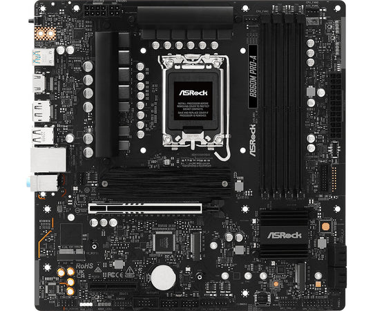 MB Asrock 1851 Intel B860M PRO-A- 4*DDR5 4*SATA3- 3*M.2- HDMI- DP- mATX