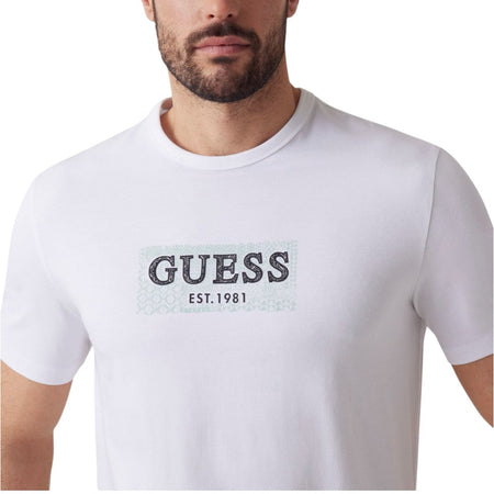 Guess t-shirt bianca logo Box M5GI19 J1314 G011 T-shirt Guess