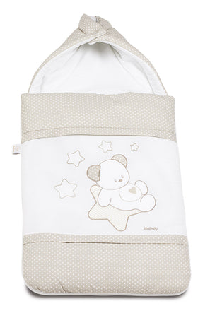 Sacco Baby con Cappuccio Italbaby Sweet Stars Tortora