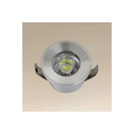 Faretto 1w Led Incasso A Soffitto Ip20 Argento Mini Spot Segnapassi Luce Calda 00267