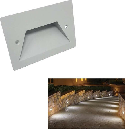 Faretto-3-W-Led-Luce-Bianca-Segnapasso-Da-Giardino-Muro-Scale-Es49gf-Universo