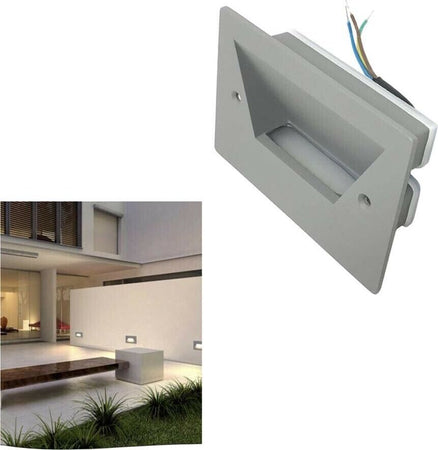 Faretto-3-W-Led-Luce-Calda-Segnapasso-Da-Muro-Scale-Giardino-Es49gc-Universo