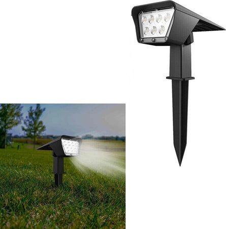 Faretto-7-Led-Luce-Bianca-Picchetto-Da-Terra-Pannello-Solare-Lampada-A-Muro-Ip65