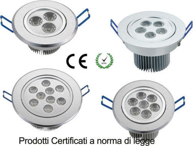 Faretto A Led Da Incasso Luce Calda O Fredda Per Controsoffitte In Cartongesso Illuminazione/Lampadine/Lampadine a LED Trade Shop italia - Napoli, Commerciovirtuoso.it