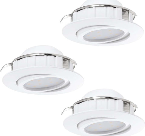 Faretto-Ad-Incasso-Contemporaneo-Pineda-In-Policarbonato-Bianco-3-Luci-Led-4,9W