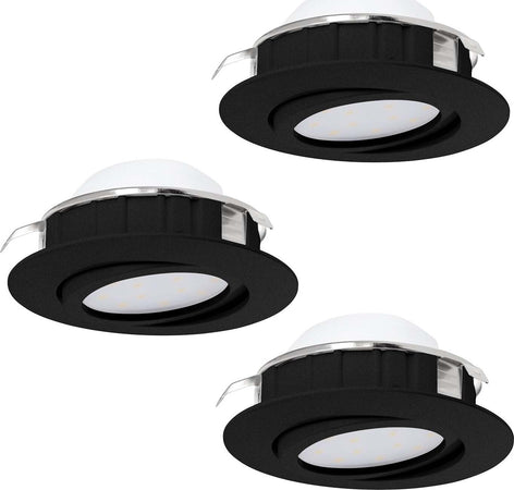 Faretto-Ad-Incasso-Contemporaneo-Pineda-Policarbonato-Nero-3-Luci-Led-5,5W