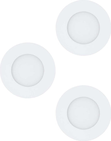 Faretto-Ad-Incasso-Moderno-Fueva-1-In-Metallo-Bianco-3-Luci-Led-2,8W-3000K