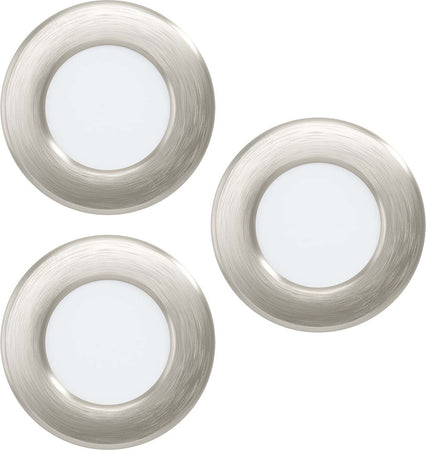 Faretto-Ad-Incasso-Moderno-Fueva-5-Acciaio-Nichel-Satinato-3-Luci-Led-2,7W