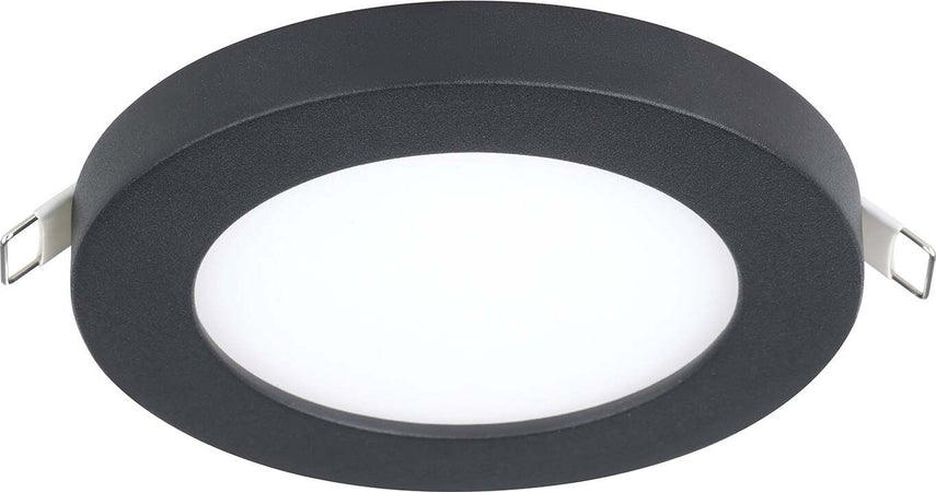 Faretto-Ad-Incasso-Moderno-Fueva-Flex-In-Alluminio-Nero-Led-Integrato-5,5W-3000K
