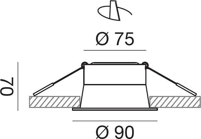 Faretto-incasso-Gea-Led-DIONE-GFA1001C-nero-lampada-soffitto-moderna
