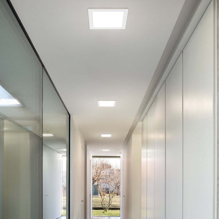 Faretto-incasso-Gea-Led-MAIA-Q-GFA755N-18W-LED-quadrato-termoplastico-lampada-soffitto-cartongesso-interno