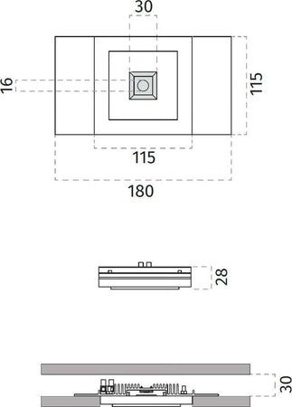 Faretto-incasso-gesso-9010-Belfiore-MINILED-SQUARE-4250-R-50G-IP20-IP44-plafone-soffitto-bianco-verniciabile
