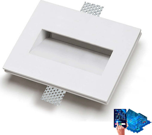 Faretto-incasso-gesso-Belfiore-9010-RAGO-4155B-LED-WIRELESS-segnapasso-cartongesso-muro